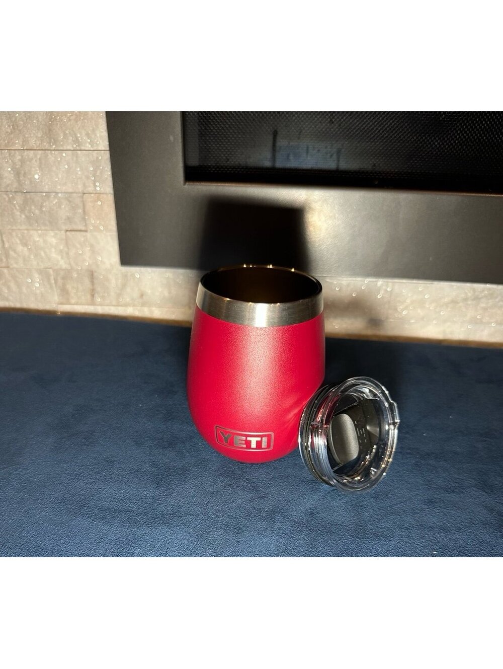 YETI Rambler 10 oz Wine Tumbler Brick Red Retired Color MagSlider Lid